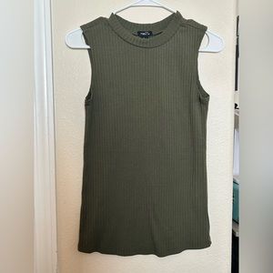 Rue 21 Fitted Olive Green Tank Top